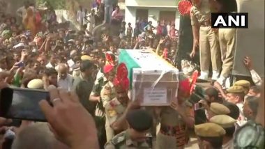 Ceasefire Violation: Mortal Remains of Martyred BSF Assistant Commandant Brought To His Native Village in Bharatpur