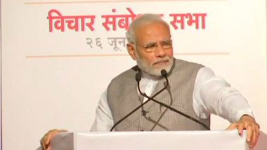 PM Narendra Modi Launches Scathing Attack on Congress Over Emergency, Says 'India Was Made a Big Jail Just For One Family'
