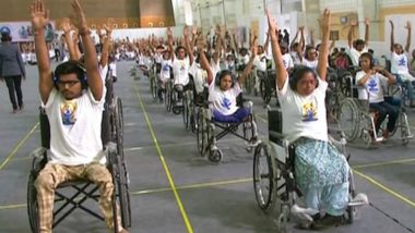 Differently-Abled Participants Attempt Guinness Record in Yoga