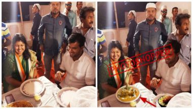 Jayanagar Bypoll 2018: Photoshopped Image of Congress Candidate Sowmya Reddy Eating Non Vegetarian Food Circulated on Social Media