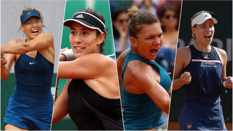 French Open 2018 Women’s Singles Quarter-Final Matches Lineup: Maria Sharapova vs Garbine Muguruza, Simona Halep vs Angelique Kerber, Big Clashes to Watch Out For