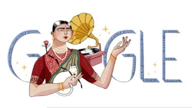 Gauhar Jaan, One of India’s First-Ever Recorded Singer’s 145th Birth Anniversary Honoured With a Colourful & Quirky Google Doodle!