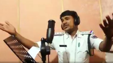 Telangana Traffic Policeman's Song Video Urging People to Refrain From Believing in Fake Messages on WhatsApp Goes Viral