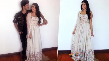 Janhvi Kapoor is a Vision in White at the Dhadak Title Track Launch with Ishaan Khatter - See Pics