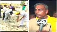 Disappointed With Yogi Adityanath Government, UP Cabinet Minister OP Rajbhar Takes up Spade to Repair Road