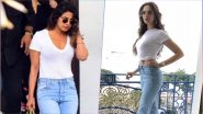 Priyanka Chopra and Deepika Padukone Make Mom Jeans and White Tee Look So Hot (See Pictures)