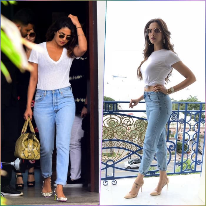 Priyanka Chopra and Deepika Padukone Make Mom Jeans and White Tee Look ...