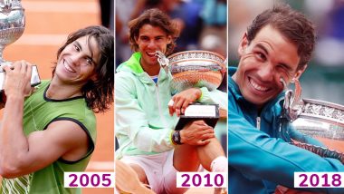 Rafael Nadal Wins French Open 2018: A Look at King of Clay With ‘Coupe Des Mousquetaires’ Winner’s Trophy for Record 11th Time Since 2005