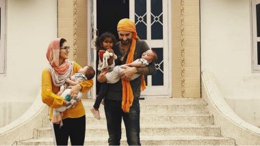 Sunny Leone Shares Perfect Family Picture on Father’s Day: Actress With Husband Daniel Weber With Children Nisha, Asher and Noah Look So Adorable Outside Gurudwara!