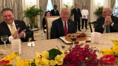 US President Donald Trump Celebrates Birthday Early in Singapore: Vivian Balakrishnan Shares Pic With Cake