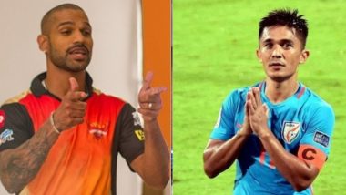 India vs Kenya Football Match: Shikhar Dhawan Wishes Sunil Chhetri Ahead of His 100th International Appearance