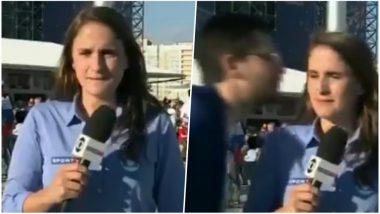 2018 FIFA World Cup Russia: Man Tries to Kiss Brazilian Journalist on Live Video, Brave Girl Demands Him to Show Respect