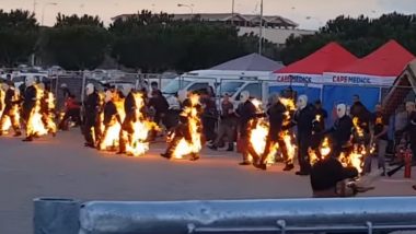 32 People Performing Full Body Burns Enter into Guinness Book of World Records! Watch the Terrifying Video