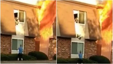 11-Month Baby Thrown From Burning Building in South Carolina Caught by a Former Marine Officer, Watch Video