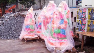 Mumbai Ganesh Mandals Seeks Relaxation of the Plastic Ban, Asks Government to Allow Plastic Sheets for Covering Idols From the Rain