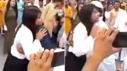 Brave Muslim Girl, Without Veil Hugs Young Boys Outside a Mall in Moradabad on Eid, Watch Viral Video From Uttar Pradesh
