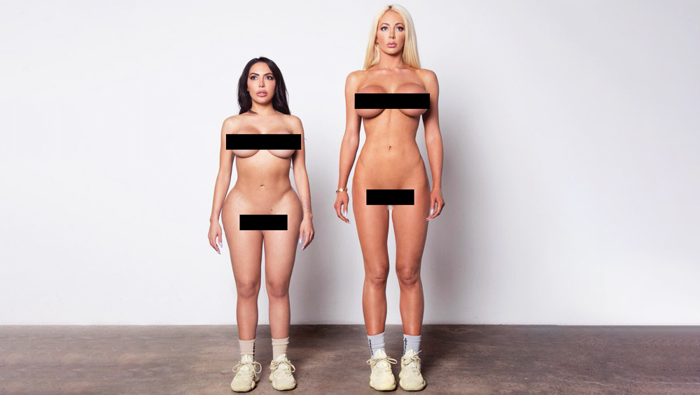 1000px x 565px - Kanye West Shares NUDE Photos of Kim Kardashian Lookalike ...