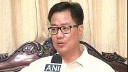 Refugees Coming to India From 'Tamil Nadu', Says Kiren Rijiju in Lok Sabha, Corrects Error After Uproar; Watch Video