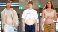 Male Models Walk The Ramp With Fake Pregnant Bellies in London, View Pics!
