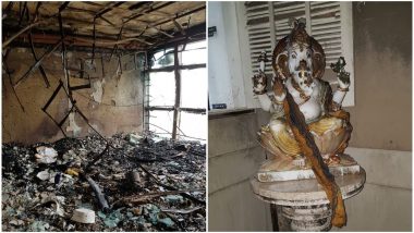 BeauMonde Tower Fire in Mumbai: Apartment Gutted and All That Was Left is a Ganpati Idol? See Pics