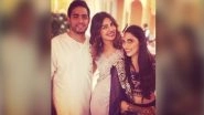 Akash Ambani & Shloka Mehta Pre-Engagement Party: Priyanka Chopra Shares an Adorable Picture with the Couple