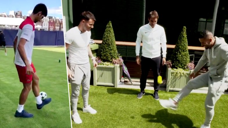 Novak Djokovic, Andy Murray, Garbiñe Muguruza & Roger Federer Display Football Skills Ahead of Wimbledon 2018; Watch Video