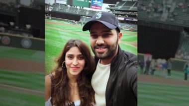 Rohit Sharma Throws Ceremonial 'First Pitch' for Seattle Mariners in Major League Baseball, Watch Video