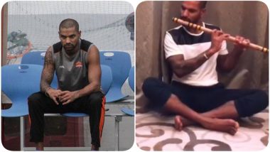 Watch Indian Cricketer Shikhar Dhawan Playing a Flute Like a Pro