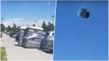 Violent Windstorm Sends Porta Potties up in the Air, Spew its Contents on the Crowd; Watch Viral Video of Shit Storm!