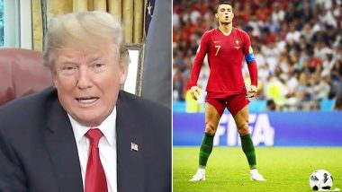 Donald Trump Jokes About Portugal Star Cristiano Ronaldo; US President Has a Foot in the Mouth Moment Watch Video