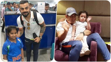 India Tours UK 2018 Pics: Virat Kohli Poses With a Young Fan As Ziva Chills With Papa MS Dhoni