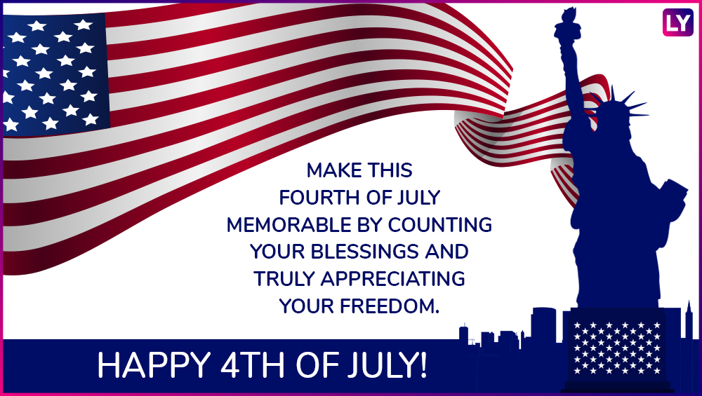 Happy 4th of July Quotes & Greetings: Send WhatsApp Images and GIF Messages to Wish on American ...