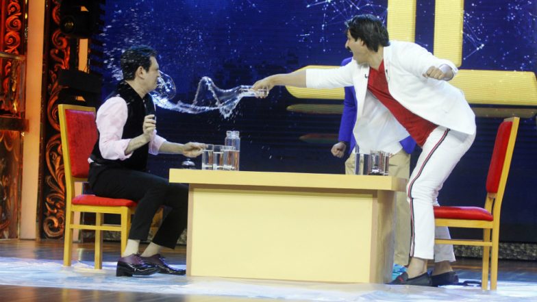 Crazy Vivek Oberoi Throws Water on Omung Kumar's Face While Shoot Is On; View Pics To Know Details!