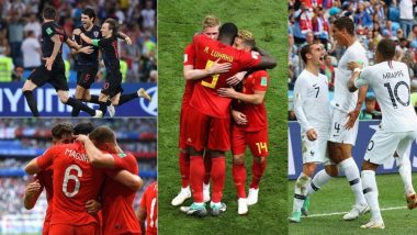 Ahead of the 2018 FIFA World Cup Semifinals, Here’s a look at Favourites in France vs Belgium and Croatia vs England to Qualify for the Final