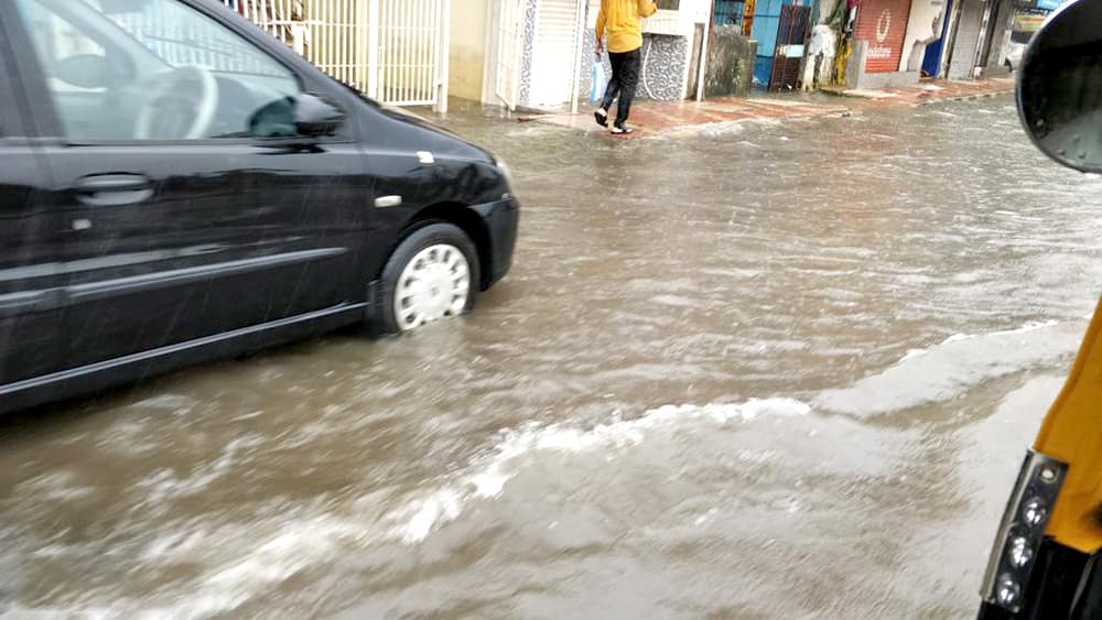 The Gokhale Bridge at Andheri station collapse due to rain this year. The Gokhale Bridge at Andheri station collapse due to rain this year.