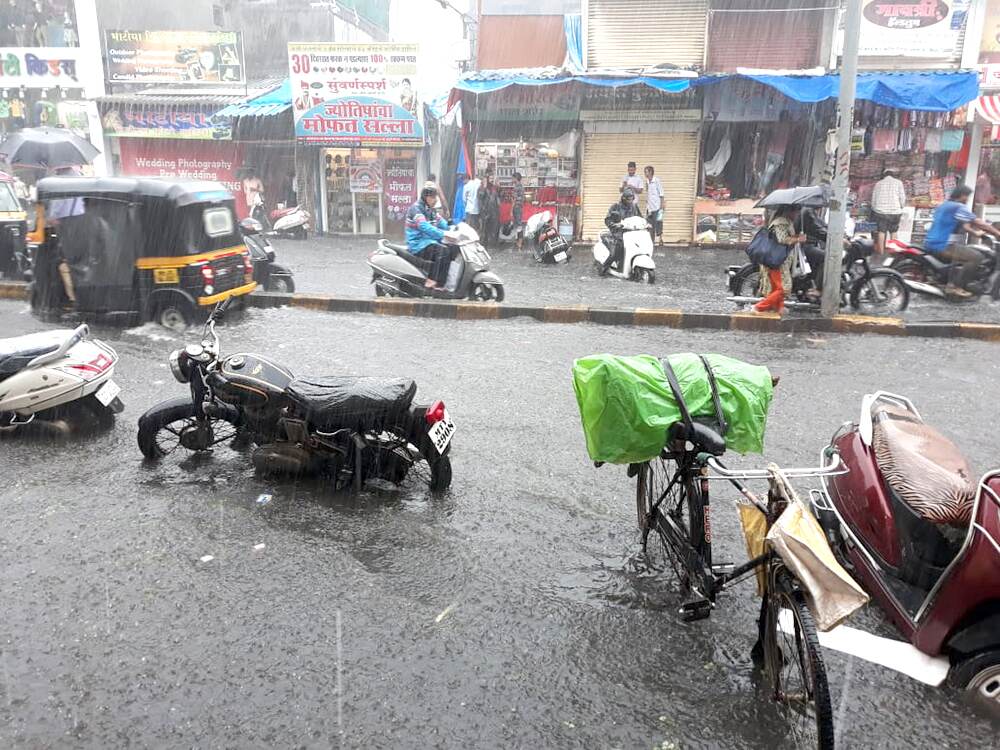 There has been non-stop rain in several areas in Mumbai for the past two days. There has been non-stop rain in several areas in Mumbai for the past two days.