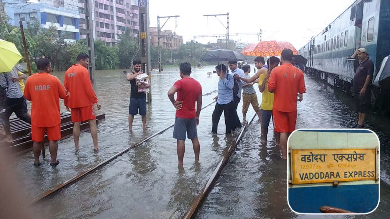 Nallasopara Waterlogging: NDRF Team Rescues Passengers Stranded On 12928 Vadodara Express, Buses Arranged To Take Them From Nallasopara Station