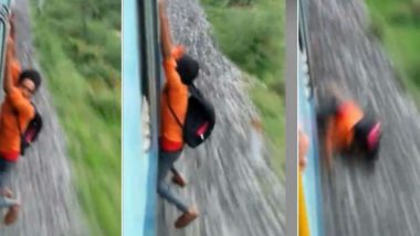 Man Falls Off From Speeding Nanded-Bengaluru Express Train, Watch Horrific Accident Video