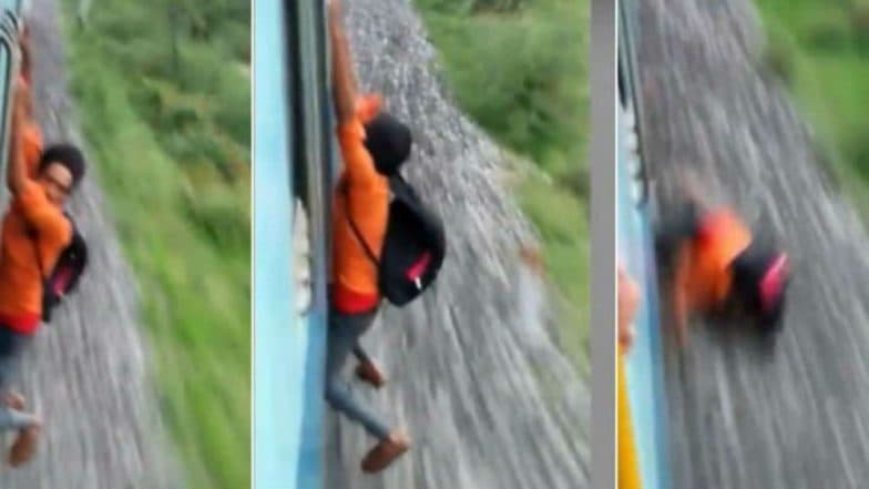 Man Falls Off From Speeding Nanded-Bengaluru Express Train, Watch Horrific Accident Video Man Falls Off From Speeding Nanded-Bengaluru Express Train, Watch Horrific Accident Video