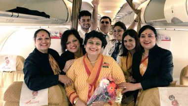 Air India Pilot Flies Her Air Hostess Mother on Retirement Day (Watch Video)