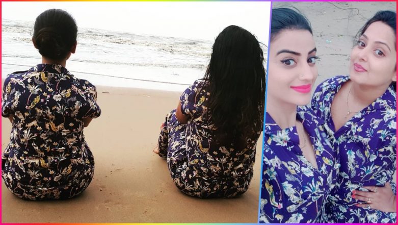 Akshara Singh Xxn - Akshara Singh and Anjana Singh Go Twinning in Printed Blue PJs: See  Pictures of Hot Bhojpuri Actresses Bonding on Their Beach Vacay! | ðŸŽ¥  LatestLY