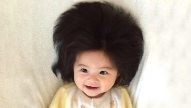 7-Month-Old Japanese Baby Chanco With Full Hair Like An Adult Becomes Online Sensation