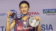 Kento Momota of Japan Wins 2018 Indonesia Open Badminton Tournament