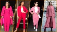 Bollywood Actresses in Hot Pink Pant Suit: Kangana Ranaut&rsquo;s Airport Look Adds to Top Five Power Suit Moments!