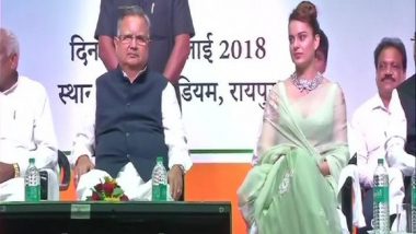 'Mobile Tihar': Chhattisgarh CM Raman Singh Launches Scheme to Distribute 50 Lakh Smartphones, Actress Kangana Ranaut at Launch-Event