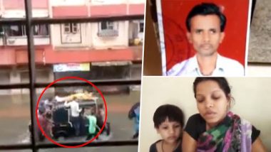 Mumbai Rain Shocker: Flooded Roads Force Relatives to Tie Man’s Corpse on the Roof of a Auto Rickshaw for His Last Rites