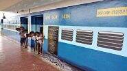 School Painted to Resemble A Train in Mysuru’s Nanjangud Improves Decreasing Attendance By Attracting Students
