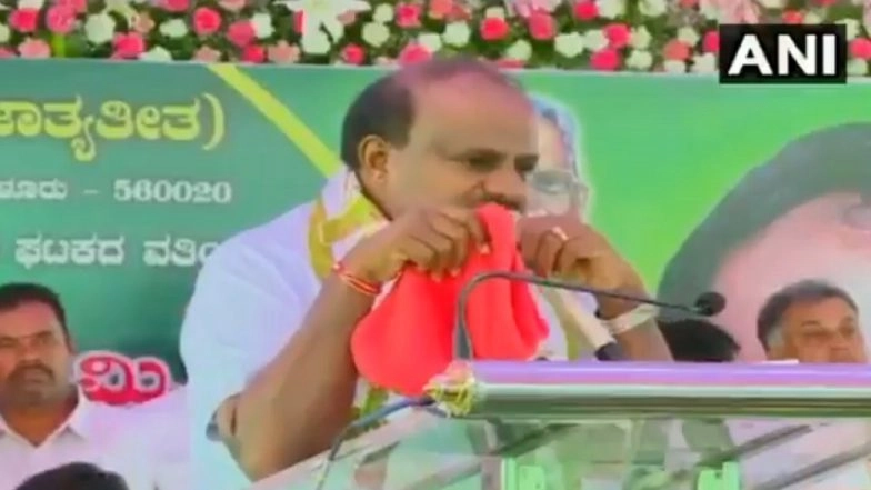 Karnataka CM HD Kumaraswamy Breaks Into Tears; Says, 'Only He Knows The Pain Of Coalition Government': Watch Video