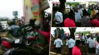 Watch Video: BJP Workers Thrash Policemen Near PM Narendra Modi's Rally in West Bengal's Midnapore