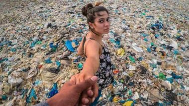 A Sea of Plastic! Photo Showing Mumbai’s Juhu Beach Covered in Plastic Waste Goes Viral